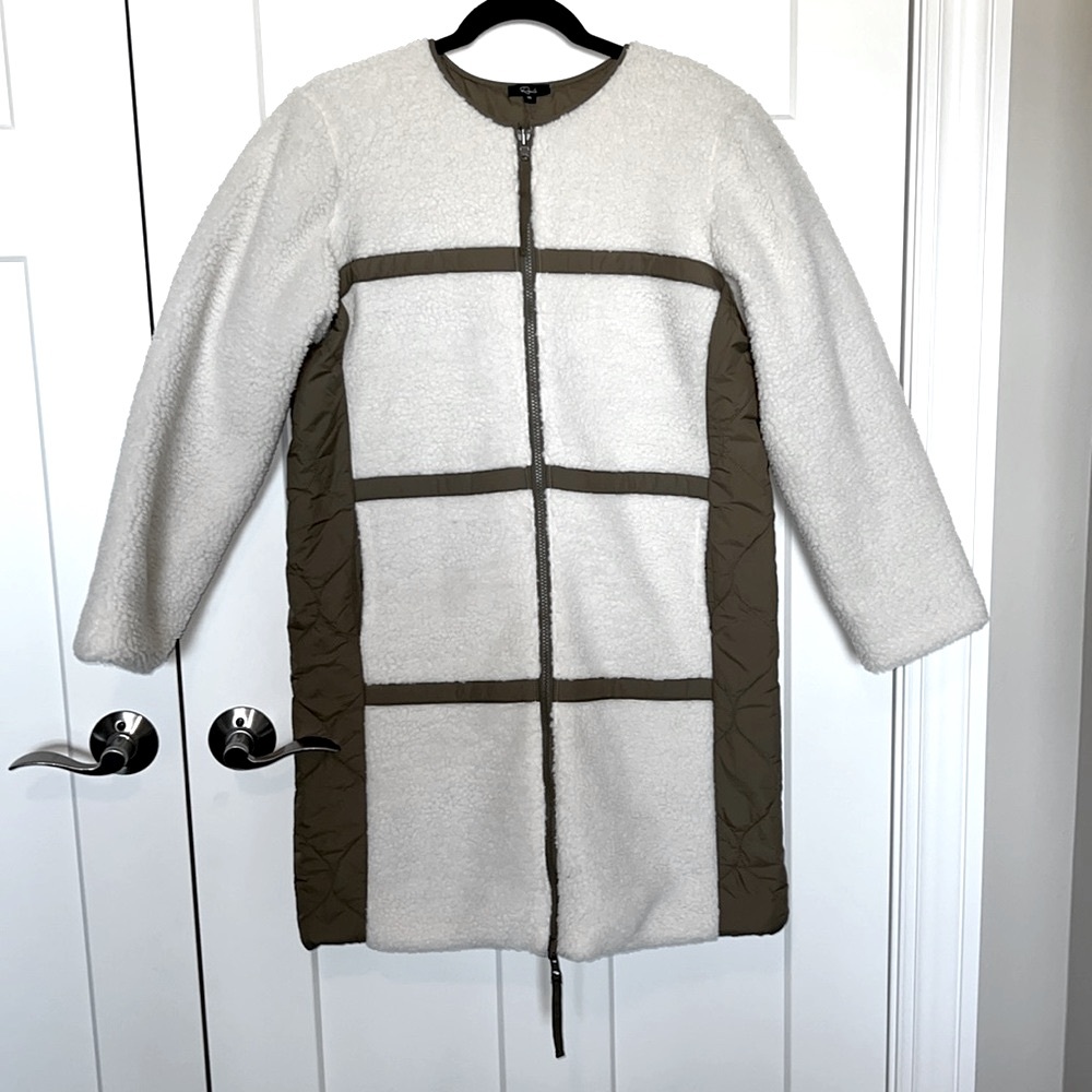 NWOT Rails Granger Jacket - Ivory Olive Mix - Reversible - Picture 6 of 10